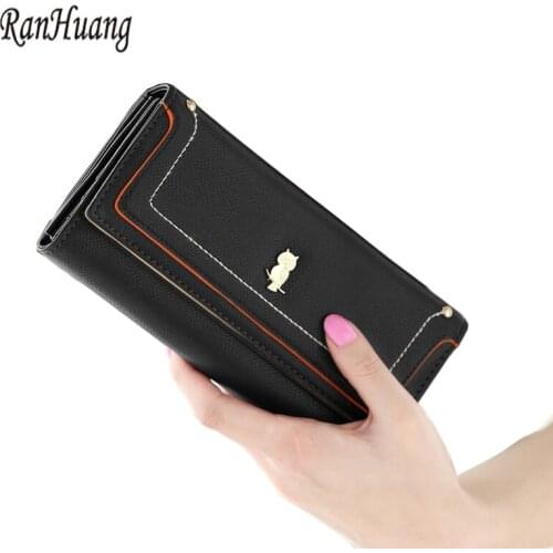 RanHuang 2019 Women Long Wallet Owl Fashion Wallet Womens PU Leather Wallet Coin Purses Casual Card Holder portafoglio donna