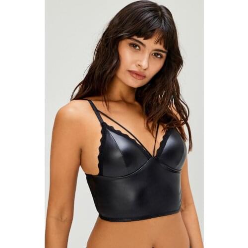 Beaute Secrets Leather Sexy Bralet Set - Woman Bralette