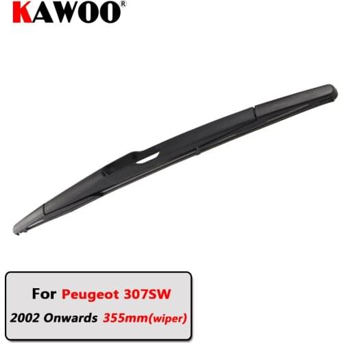 KAWOO Car Rear Wiper Blade Blades Back Window Wipers Arm For Peugeot 307SW Hatchback (2002 Onwards) 355mm Auto Windscreen Blade