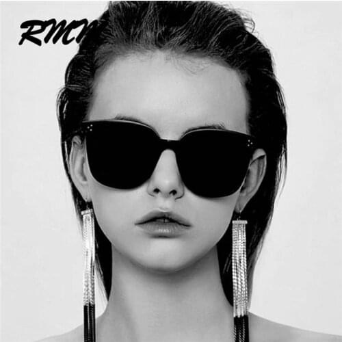 RMM brand Unisex big frame square Sunglasses Hip hop Sunglasses Retro Square cat eye 3 point Sunglasses for women men