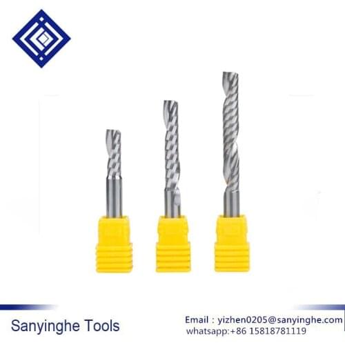 Free shipping 5 pcs/lots 6mm one flute spiral milling cutter cnc end mill cnc woodworking engraving machine for MDF