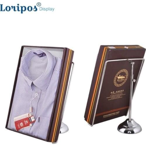 Stainless Steel T Shirt Display Rack Cabinet Shelf Window Display Props Garment Store Table Storage Exhibition Coat Shelf Metal