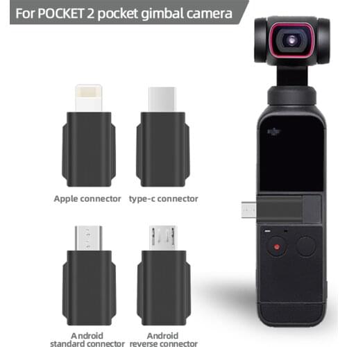 Phone Adapter Connector for DJI Pocket 2 TYPE-C Micro USB Smartphone Adapter Data Interface Handheld Gimbal Camera Accessories