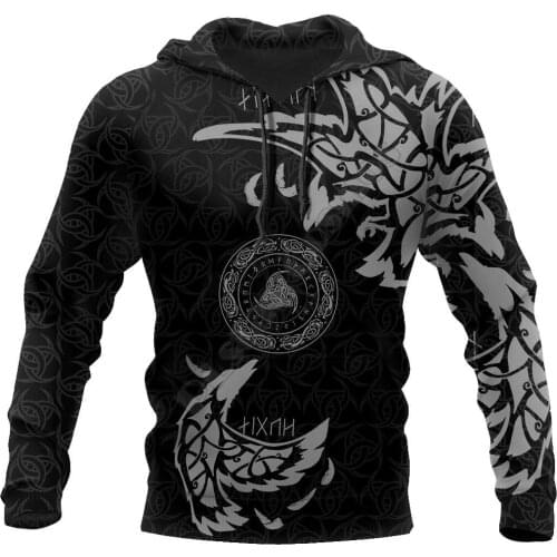 Viking Tattoo Munin hoodie 3D Printed Hoodies Fashion Pullover Men For Women Sweatshirts Sweater Cosplay Costumes