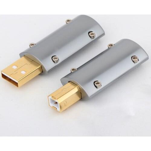 Mononsaudio High Quality 24K Gold Plated USB2.0 Plug USB A/B Connector For DIY USB Cable