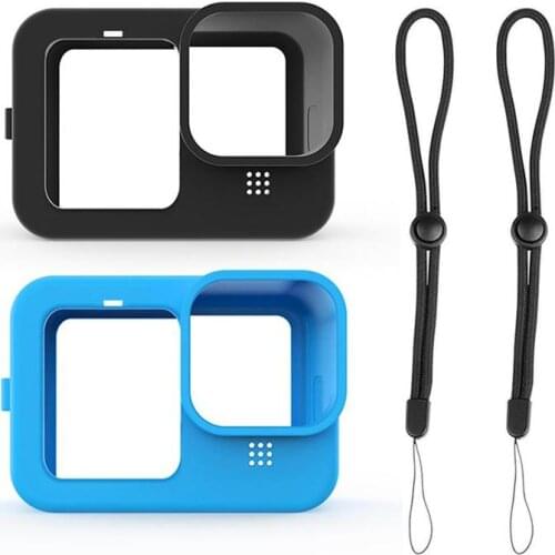 Silicone Protective Sleeve Case for Gopro Hero 8 Black Camera Accessories Shockproof Housing Frame Case Cover with Wrist Strap