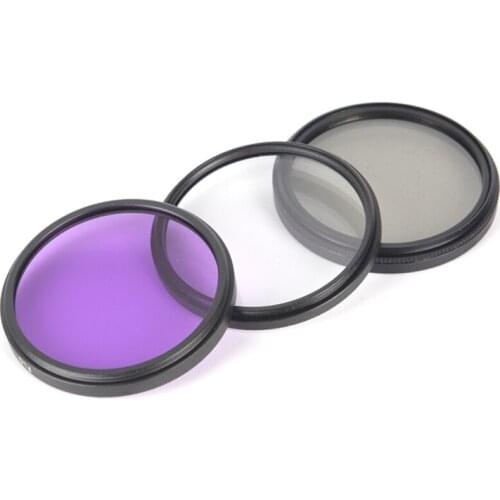 3pcs/lot 49MM 52MM 55MM 58MM 62MM 67MM 72MM 77MM CPL+FLD Lens Filter Set with Bag for Cannon Nikon Sony Pentax Camera Lens