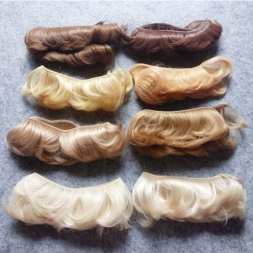 5PCS/LOT BJD Doll Accessories Multi-Colors Short Doll Wig Hair 5CM Fringe Hair For Doll DIY
