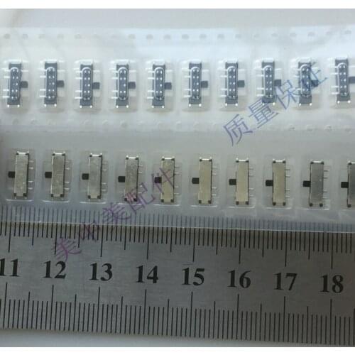 50PCS) 8-pin sliding power switch small switch 8p micro toggle switch 8-pin 3-gear side Toggle