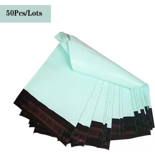 Brand New 50 Pcs/lots Light Green Envelope Waterproof Clothes Bag Self-adhesive Sealed Courier Bag Pe Plastic Mailing Bag