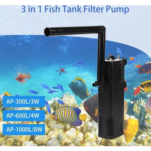 Aquarium Fish Tank Oxygen Increasing Pump Low Level Water EU Plug Submersible Water Filter Pump Turtle Tank Filter