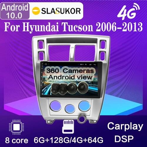 10.1" For Hyundai Tucson 2006-2013 Android 10 DSP Car Radio Multimedia Video Player 4G+64G Navigation GPS DVD Carplay No 2 din