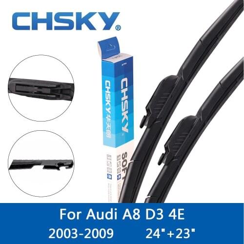 CHSKY Car Windshield Wiper Blade For Audi A8 D2 D3 4E 1994 to 2009 Fit Hook Arms & Claw Arms Windscreen Wipers