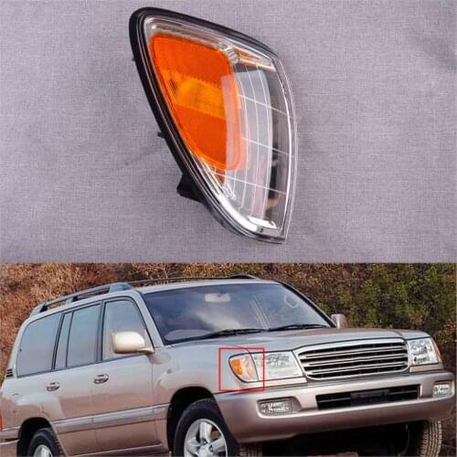 Car Front Right Corner Turn Signal Light Parking Lamp Assembly No Bulb 2 Pin fit for Toyota Land Cruiser LX470 2007 2006-1998