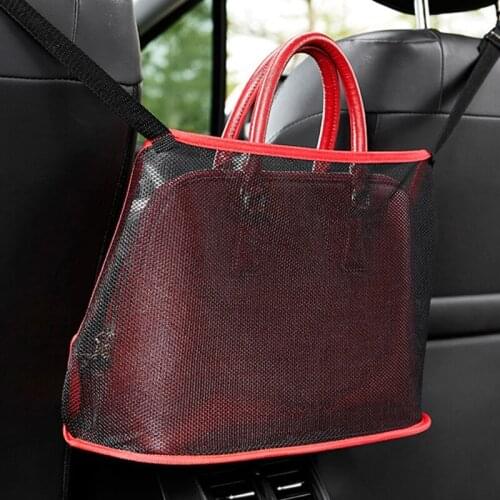 Car Net Pocket Handbag Holder, Driver Storage Netting Pouch,Car Hooks for Purses and Bags Front Seat Wholesale Dropshipping