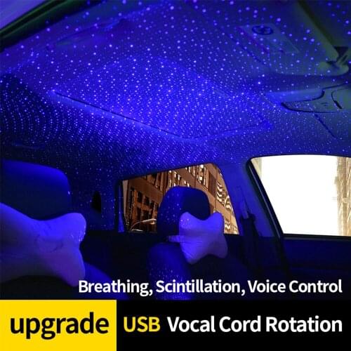 LEEPEE Roof decoration Lamp With Rotating Star Starry Sky Night Light Car Projection Lamp Atmosphere Lamp No packing box