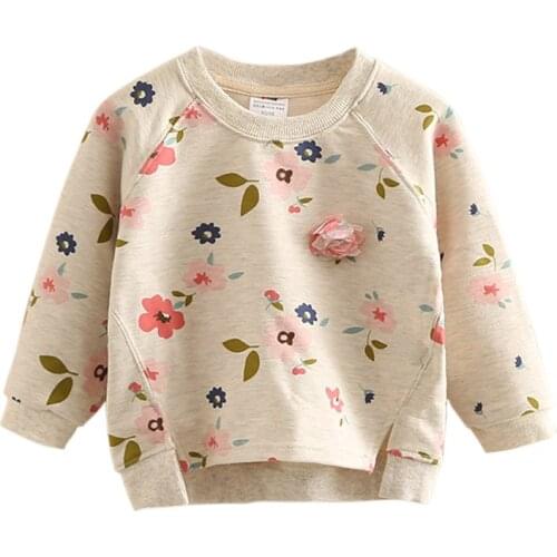 Children cotton clothes baby girls autumn sweatshirt kids print long sleeves t shirts child casual tee tops 2019 girl outerwear