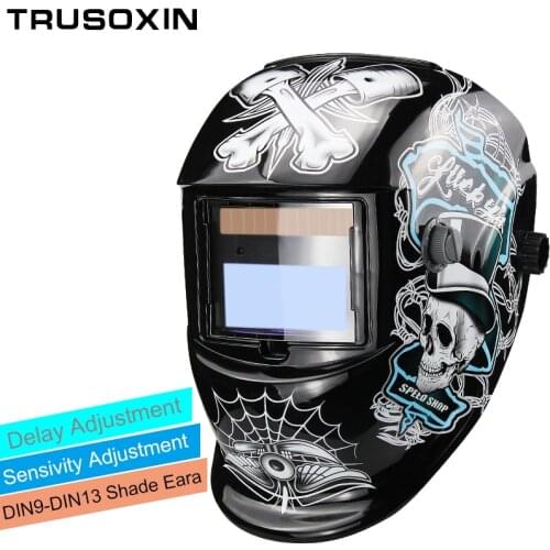 DIN9-DIN13 Solar Auto Darkening TIG MMA ZX7 MIG Welding Mask Welding Helmet Welder Cap Glasses