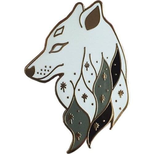 Wolf Enamel Pin