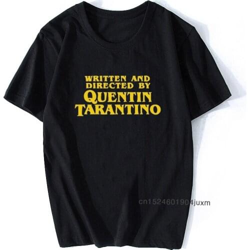 Written and Directed T-Shirt Quentin Tarantino Graphic Pulp Fiction Casual O-Neck High Quality Funny Tops Clothing Letter Tshirt