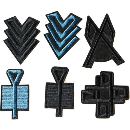 2 Pcs US Marine Corps Medal icon Embroidered Iron on Patches for Clothing DIY Stripes Clothes Patchwork Stickers Custom Badges