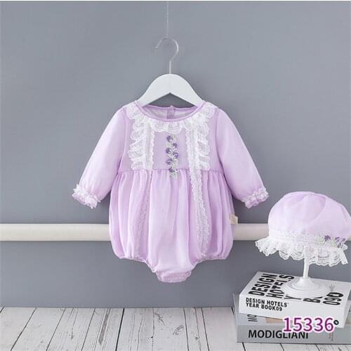 Newborn Baby Girl Clothes Set 0-18 Month 2pcs Spring Twins Baby Clothes Newborn Onesie Baby Girl Bodysuits With Hat Sets