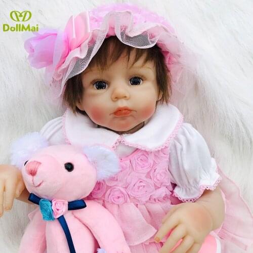 Bebes Reborn princess girl doll 20"50cm soft silicone reborn baby dolls for children xams gift bb reborn boneca realista