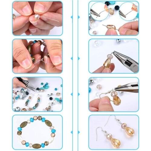 Jewelry Making Supplies DIY Kit with Beads Charms Findings Jewellery Pliers Wire
