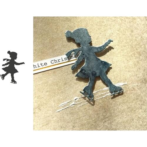 Skating girl metal cutting dies cut die mold Scrapbook cards making paper craft knife mould dies new 2019 diecuts