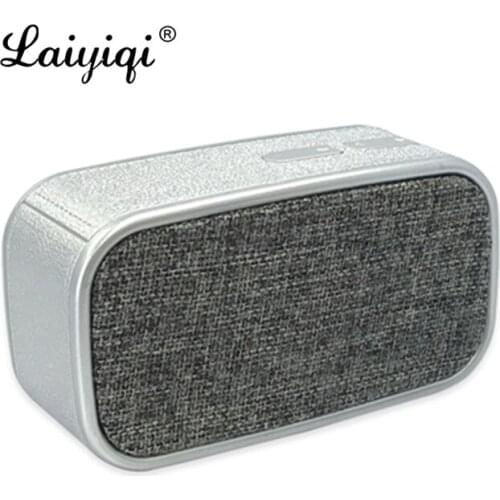 Laiyiqi Hot mini Fabric art Bluetooth speaker square portable handle woofer FM radio wireless caixa som alto falante altavoz new