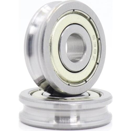 Outer Ring With U-groove Bearing 8*28*8 mm 2PCS Wire Cable Pulley Bearing Walking Heavy Pulley Crane U Groove Wheel Bearings