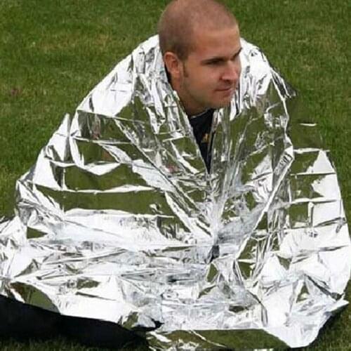 Emergent blanket lifesave dry outdoor first aid survive thermal warm heat rescue mylar kit bushcraft treatment camp space foil