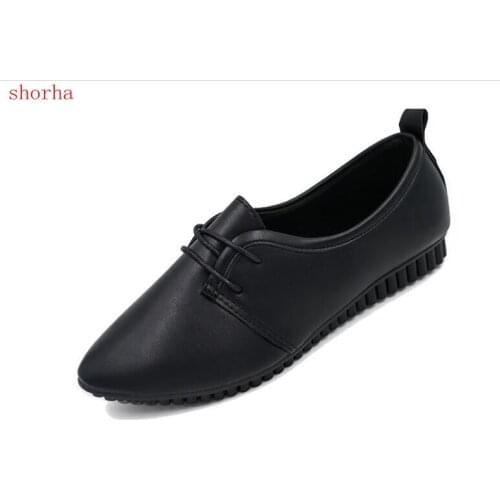 New Women black Sneakers Female White Shoes pu Flat Heel All Match Must Have Lady Flats Spring Leather Shoes
