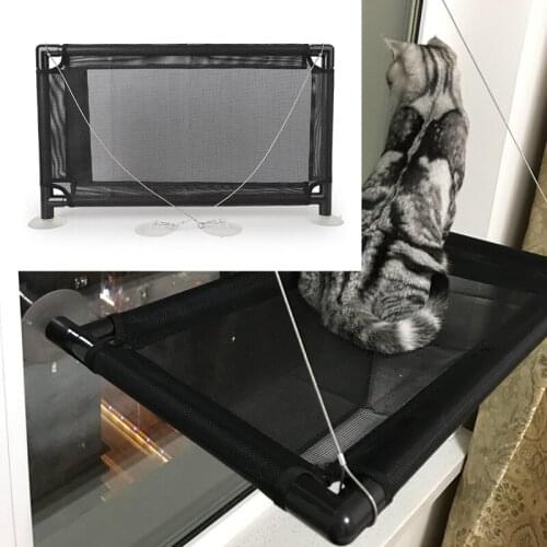 Comfortable Pet Cat Window Hammock Bed Hanging Cat Hammock Mat Soft Shelf Lounger Seat Cushion Rest Bed For Cat Play Bask