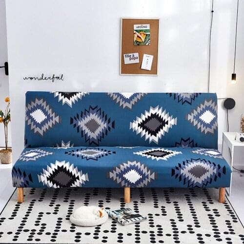 Universal Armless Sofa Bed Cover Folding Modern seat slipcovers stretch covers cheap Couch Protector Elastic Futon Spandex Cover