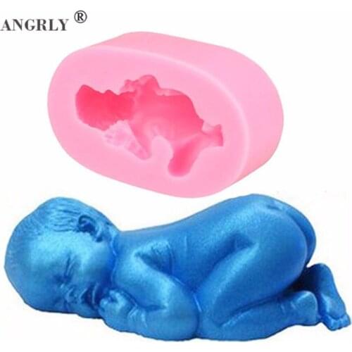 Sleeping Baby Shape Modeling Cake Decoration Fondant Chocolate Pudding Cookie Soap Silicone Mold 3D Food Grade Silicone Mould