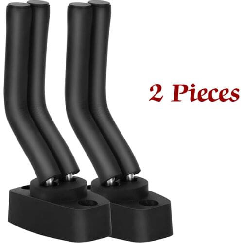 2 Pcs Aiersi Black Metal Hanger Stand Wall Mount Hook Holder Fit For Bass Ukulele Violin Guitar And other String Instruments