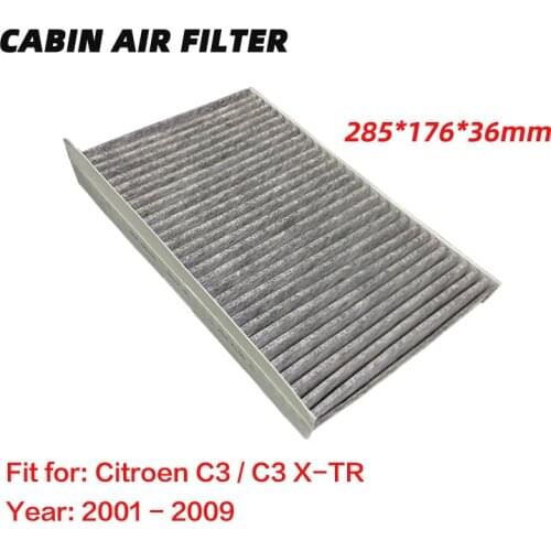 Premium Cabin Air Filter for Citroen C3 / C3 X-TR (2001-2009) Activated High Carbon Pollen Air Filters Better than Original 1pc