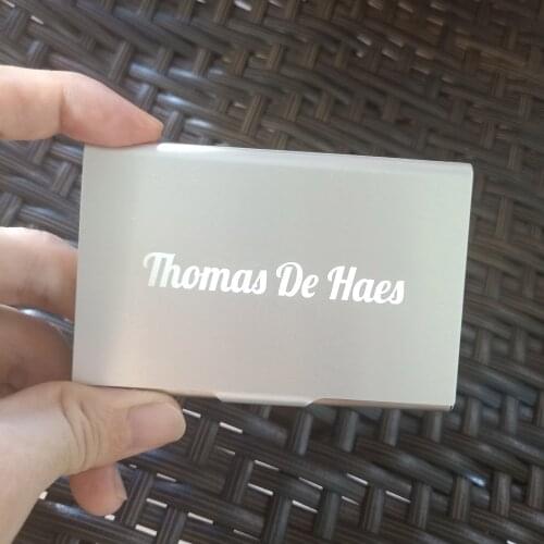 1pc FREE personalized Business cards holder best Chritmas gift for CEO custom with your name contact and email