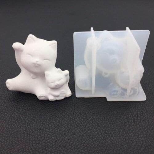 1pcs Fortune Cat Silicone Gypsum Mold/Aromatherapy Mold/DIY Ornament Mold