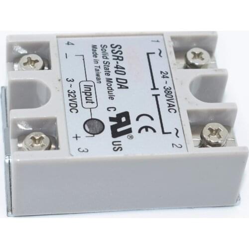 1PCS SSR-40 DA DC to AC DC-AC Solid State Relay Module for SSR-40DA Temperature Controller 24V-380V 40A 250V