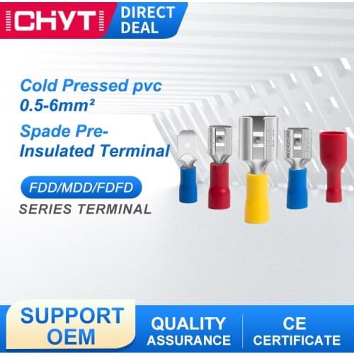 10Pcs 5Pairs FDD/MDD/FDFD Female And Male Pre-Insulated Spade Cold Pressed Joint Crimp Cable Wire Connector Terminal