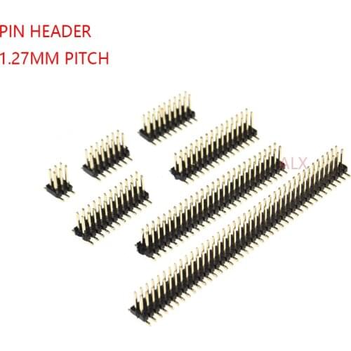 10PCS SMD SMT 2*2/3/4/5/6/7/8/9/10/12/16/20/40/ PIN double row male PIN HEADER 1.27MM PITCH Strip Connector 2X/6/8/10/20