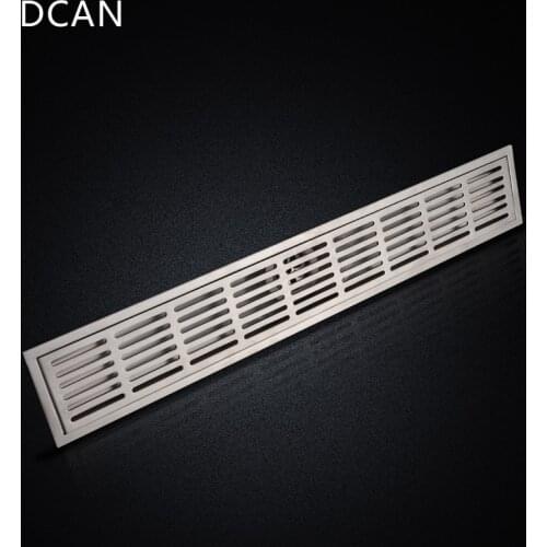 DCAN Drain Strainers 60*10cm Floor Drain "ZIPPER" Stainless Steel 304 Linear Shower Vertical Long Drain Bathroom Floor Drains
