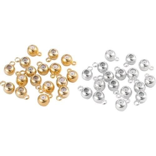 10x Charm Spacer Beads Copper with Gold Plate for Bracelet Necklace 4mm/5mm