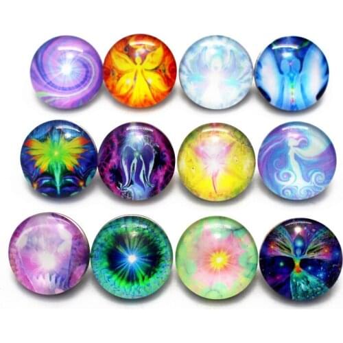 20pcs/lot Elfin Pattern Snap Button Print Cartoon Glass Snap Charms Fit 18mm DIY Ginger Snap Bracelet & Bangles Jewelry