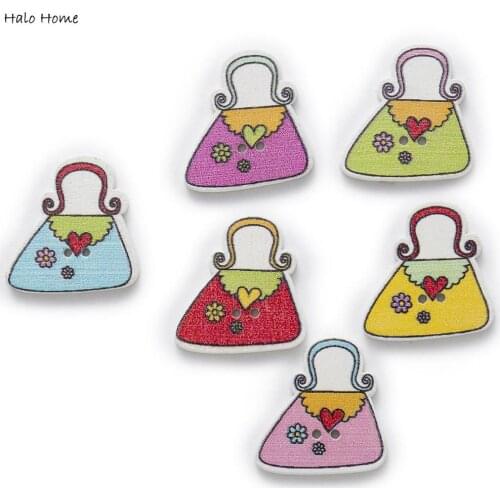 30pcs Bags Wood Buttons for Sewing Scrapbooking Clothing Headwear Handmade Crafts Home Decor Accessories DIY 25mm