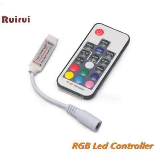 300PCS DC 12-24V led 17 keys RF Wireless Common Anode 3 channel 6A to control smd 5050 Flexible LED Strip Lights