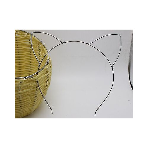 5 Silver-plate Tone Metal Cat Ear Embryo Headband Hair band For Hair Tiara Princess