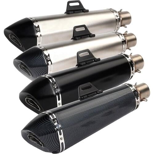 51mm Universal Motorcycle Exhaust Vent Pipe With DB Killer 470mm Stainless Steel Carbon Fiber For ATV Street Bike